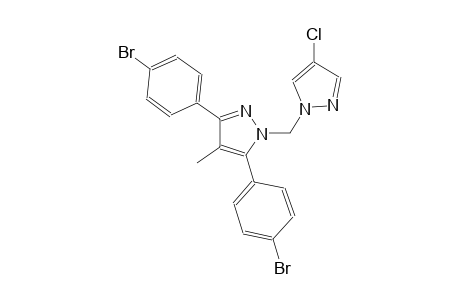 3,5-bis(4-bromophenyl)-1-[(4-chloro-1H-pyrazol-1-yl)methyl]-4-methyl-1H-pyrazole