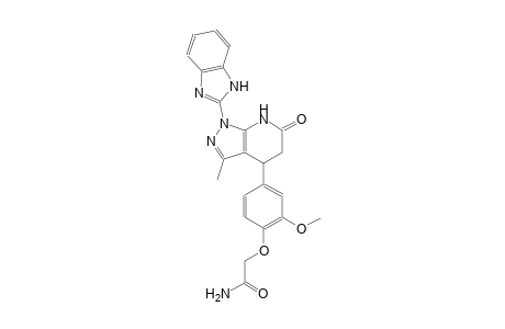acetamide, 2-[4-[1-(1H-benzimidazol-2-yl)-4,5,6,7-tetrahydro-3-methyl-6-oxo-1H-pyrazolo[3,4-b]pyridin-4-yl]-2-methoxyphenoxy]-