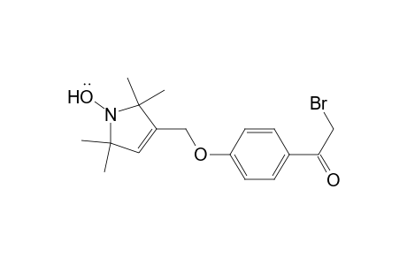 1H-Pyrrol-1-yloxy, 3-[[4-(bromoacetyl)phenoxy]methyl]-2,5-dihydro-2,2,5,5-tetramethyl-