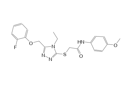 2-({4-ethyl-5-[(2-fluorophenoxy)methyl]-4H-1,2,4-triazol-3-yl}sulfanyl)-N-(4-methoxyphenyl)acetamide