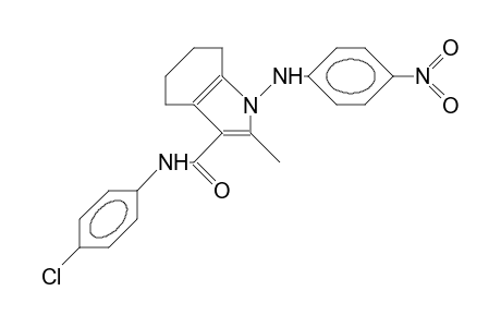 3-(4-Chloro-phenyl)-carbamoyl-2-methyl-1-(4-nitro-anilino)-4,5,6,7-tetrahydro-indole