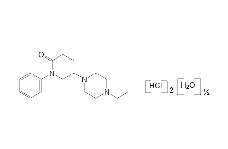 N-[2-(4-ethyl-1-piperazinyl)ethyl]propionanilide, dihydrochloride, hemihydrate