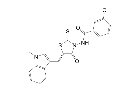 3-chloro-N-{(5Z)-5-[(1-methyl-1H-indol-3-yl)methylene]-4-oxo-2-thioxo-1,3-thiazolidin-3-yl}benzamide