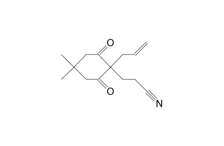 2-Allyl-2-(2-cyano-ethyl)-5,5-dimethyl-cyclohexa-1,3-dione