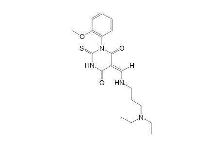 (5E)-5-({[3-(diethylamino)propyl]amino}methylene)-1-(2-methoxyphenyl)-2-thioxodihydro-4,6(1H,5H)-pyrimidinedione