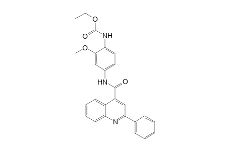Carbamic acid, [2-methoxy-4-[[(2-phenyl-4-quinolinyl)carbonyl]amino]phenyl]-, ethyl ester