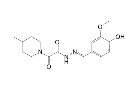 (4-Methyl-piperidin-1-yl)-oxo-acetic acid (4-hydroxy-3-methoxy-benzylidene)-hydrazide