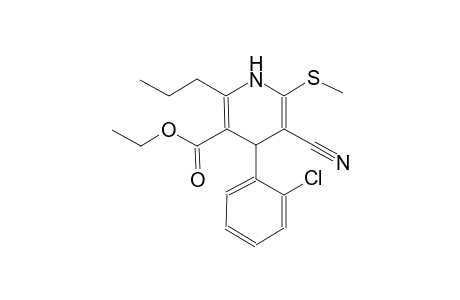 3-pyridinecarboxylic acid, 4-(2-chlorophenyl)-5-cyano-1,4-dihydro-6-(methylthio)-2-propyl-, ethyl ester