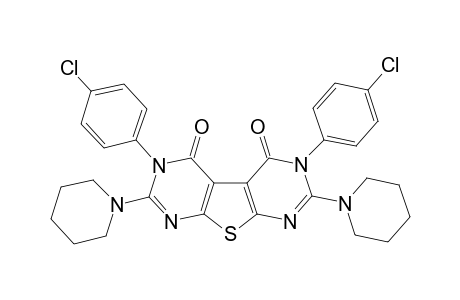 2,7-Di(1-piperidinyl)-3,6-di(4-chlrophenyl)thieno[2,3-d:5,4-d']dipyrimidine-4,5(3H,6H)-dione