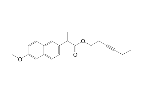 2-(6-Methoxy-2-naphthalenyl)propanoic acid hex-3-ynyl ester