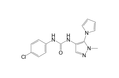 1-(p-chlorophenyl)-3-[1-methyl-5-(pyrrol-1-yl)pyrazol-4-yl]urea