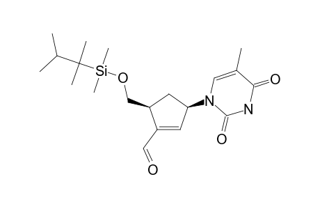 (3R,5S)-3-(2,4-diketo-5-methyl-pyrimidin-1-yl)-5-[(dimethyl-thexyl-silyl)oxymethyl]cyclopentene-1-carbaldehyde