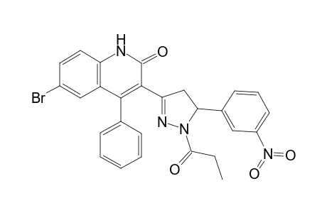 6-Bromo-3-[5-(3-nitro-phenyl)-1-propionyl-4,5-dihydro-1H-pyrazol-3-yl]-4-phenyl-1H-quinolin-2-one