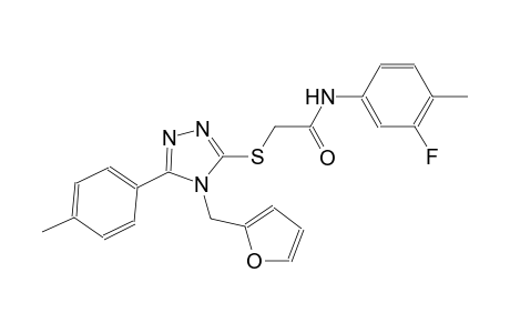 N-(3-fluoro-4-methylphenyl)-2-{[4-(2-furylmethyl)-5-(4-methylphenyl)-4H-1,2,4-triazol-3-yl]sulfanyl}acetamide