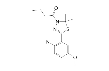 3-PROPYLCARBONYL-5-(2-AMINO-5-METHOXYPHENYL)-2,2-DIMETHYL-2,3-DIHYDRO-1,3,4-THIADIAZOLE