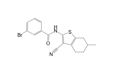 3-bromo-N-(3-cyano-6-methyl-4,5,6,7-tetrahydro-1-benzothien-2-yl)benzamide