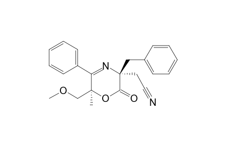 2-[(3R,6R)-3-Benzyl-3,6-dihydro-6-(methoxymethyl)-6-methyl-2-oxo-5-phenyl-2H-1,4-oxazin-3-yl]acetonitrile