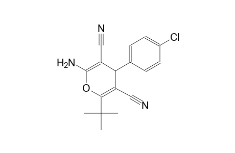 2-amino-6-tert-butyl-4-(4-chlorophenyl)-4H-pyran-3,5-dicarbonitrile
