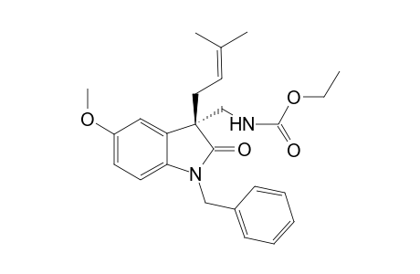 (R)-1-Benzyl-3-(3-methylbut-2-enyl)-3-(ethoxycarbonylaminomethyl)-5-methoxy-2-oxindole
