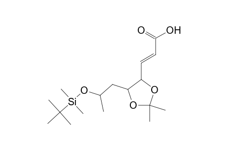 1,3-Dioxolan-4-propenoic acid, 2,2-dimethyl-5-[2-(t-butyldimethylsilyloxy)propyl]-