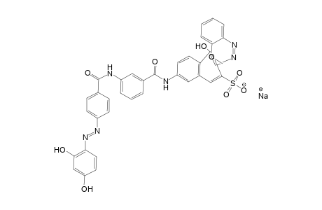 2-Naphthalenesulfonic acid, 7-[[3-[[4-[(2,4-dihydroxyphenyl)o-Anisidine->N-m-(p-aminobenzamido)benzoyl-J=acid->>resorcin