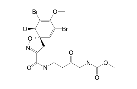 APLYSINAMETABOLITE;METHYL-4-[(5S,10R)-7,9-DIBROMO-10-HYDROXY-8-METHOXY-1-OXA-2-AZASPIRO-[4.5]-DECA-2,6,8-TRIENECARBOXAMIDO]-2-OXO-BUTYLCARBAMATE