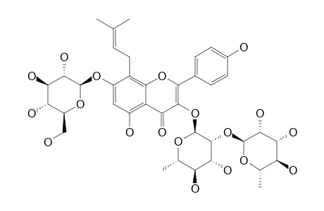 DIHYLLOSIDE-B;DESMETHYLANHYDROICARITIN-3-O-[ALPHA-L-RHAMNOPYRANOSYL-(1->2)-ALPHA-L-RHAMNOPYRANOSYL]-7-O-BETA-D-GLUCOPYRANOSIDE