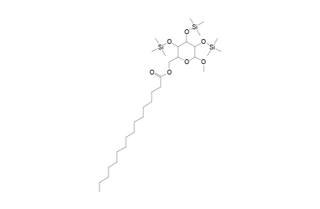 .alpha.-d-Glucopyranoside, methyl 2,3,4-tris-O-(trimethylsilyl)-, hexadecanoate