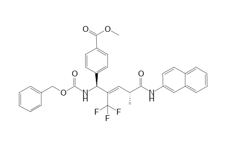[(1S)-Benzyloxycarbonylamino-(4R)-(naphthalen-2-ylcarbamoyl)-2-trifluoromethylpent-(2E)-enyl]benzoic acid methyl ester