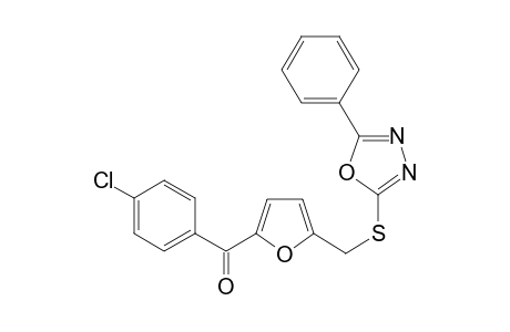 (4-chlorophenyl)-[5-[(5-phenyl-1,3,4-oxadiazol-2-yl)sulfanylmethyl]-2-furyl]methanone