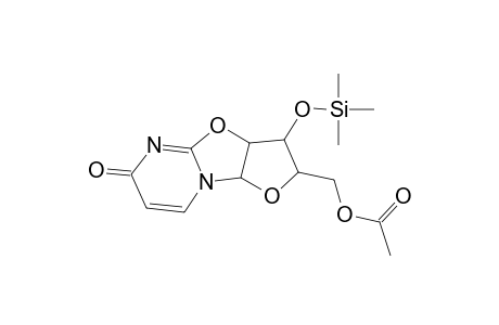 6H-Furo[2',3':4,5]oxazolo[3,2-a]pyrimidin-6-one, 2-[(acetyloxy)methyl]-2,3,3a,9a-tetrahydro-3-[(trimethylsilyl)oxy]-, [2R-(2.alpha.,3.beta.,3a.beta.,9a.beta.)]-