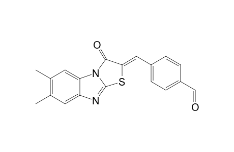 4-[(Z)-(6,7-Dimethyl-3-oxo[1,3]thiazolo[3,2-a]benzimidazol-2(3H)-ylidene)methyl]benzaldehyde
