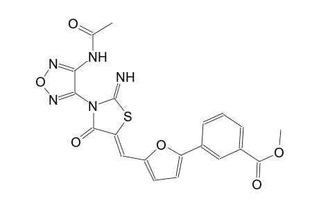 benzoic acid, 3-[5-[(Z)-[3-[4-(acetylamino)-1,2,5-oxadiazol-3-yl]-2-imino-4-oxo-5-thiazolidinylidene]methyl]-2-furanyl]-, methyl ester