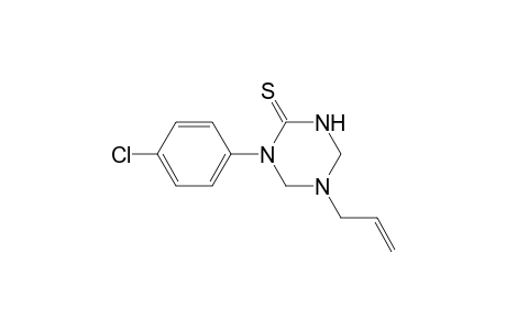 1,3,5-Triazine-2(1H)-thione, 1-(4-chlorophenyl)tetrahydro-5-(2-propenyl)-