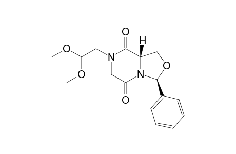 trans-(-)-(6S,9S)-4-(2,2-Dimethoxyethyl)-9-phenyl-8-oxa-1,4-diazadicyclo[4.3.0]nonane-2,5-dione