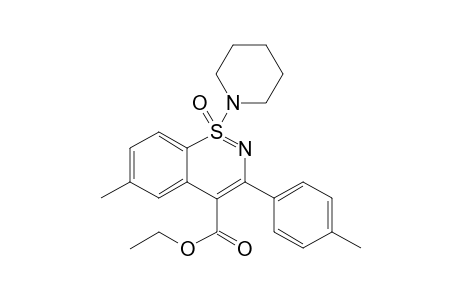 Ethyl 6-methyl-1-(piperidin-1-yl)-3-(p-tolyl)benzo[e][1,2]thiazine-4-carboxylate 1-oxide