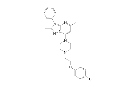 7-{4-[2-(4-chlorophenoxy)ethyl]-1-piperazinyl}-2,5-dimethyl-3-phenylpyrazolo[1,5-a]pyrimidine