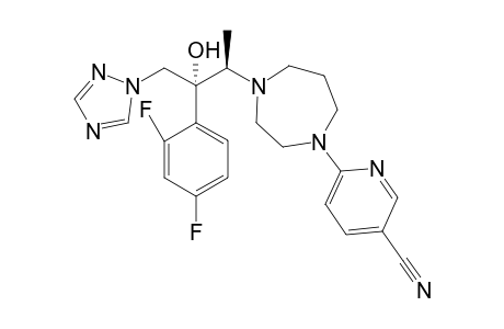 6-(4-((2R,3R)-3-(2,4-difluorophenyl)-3-hydroxy-4-(1H-1,2,4-triazol-1-yl)butan-2-yl)-1,4-diazepan-1-yl)pyridine-3-carbonitrile