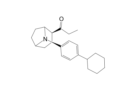 3.beta.-(4-Cyclohexylphenyl]-8-methyl-2.beta.-propanoyl-8-azabicyclo[3.2.1]octane