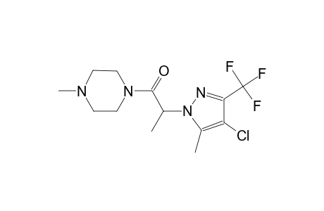 1-{2-[4-chloro-5-methyl-3-(trifluoromethyl)-1H-pyrazol-1-yl]propanoyl}-4-methylpiperazine