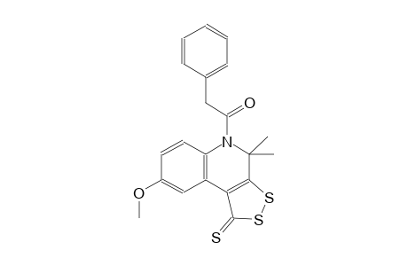 1H-[1,2]dithiolo[3,4-c]quinoline-1-thione, 4,5-dihydro-8-methoxy-4,4-dimethyl-5-(phenylacetyl)-
