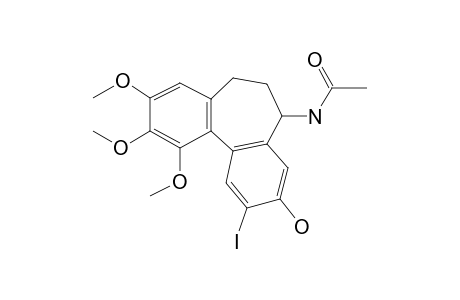 Acetamide, N-(3-hydroxy-2-iodo-9,10,11-trimethoxy-5H-dibenzo(A,C)cyclohepten-5-yl)-, (S)-