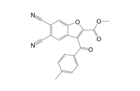 Methyl 5,6-dicyano-3-(4-methylbenzoyl)-1-benzofuran-2-carboxylate