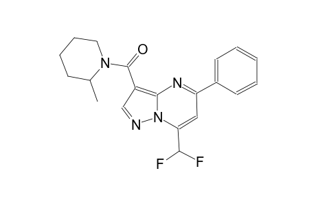 7-(difluoromethyl)-3-[(2-methyl-1-piperidinyl)carbonyl]-5-phenylpyrazolo[1,5-a]pyrimidine