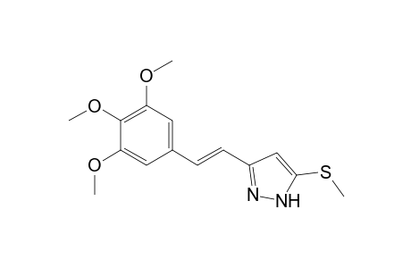 3-(methylthio)-5-[(E)-2-(3,4,5-trimethoxyphenyl)ethenyl]-1H-pyrazole