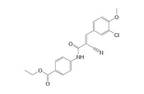 ethyl 4-{[(2E)-3-(3-chloro-4-methoxyphenyl)-2-cyano-2-propenoyl]amino}benzoate