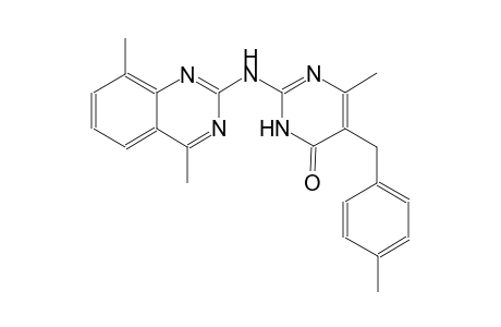 4(3H)-pyrimidinone, 2-[(4,8-dimethyl-2-quinazolinyl)amino]-6-methyl-5-[(4-methylphenyl)methyl]-