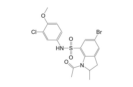 1H-indole-7-sulfonamide, 1-acetyl-5-bromo-N-(3-chloro-4-methoxyphenyl)-2,3-dihydro-2-methyl-