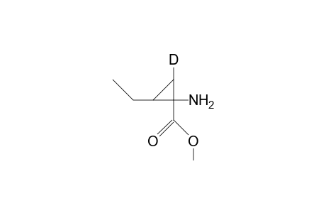 1-Amino-2-ethyl-3-deuterio-cyclopropane-1-carboxylic acid, methylester