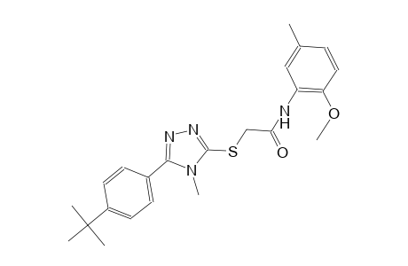 2-{[5-(4-tert-butylphenyl)-4-methyl-4H-1,2,4-triazol-3-yl]sulfanyl}-N-(2-methoxy-5-methylphenyl)acetamide